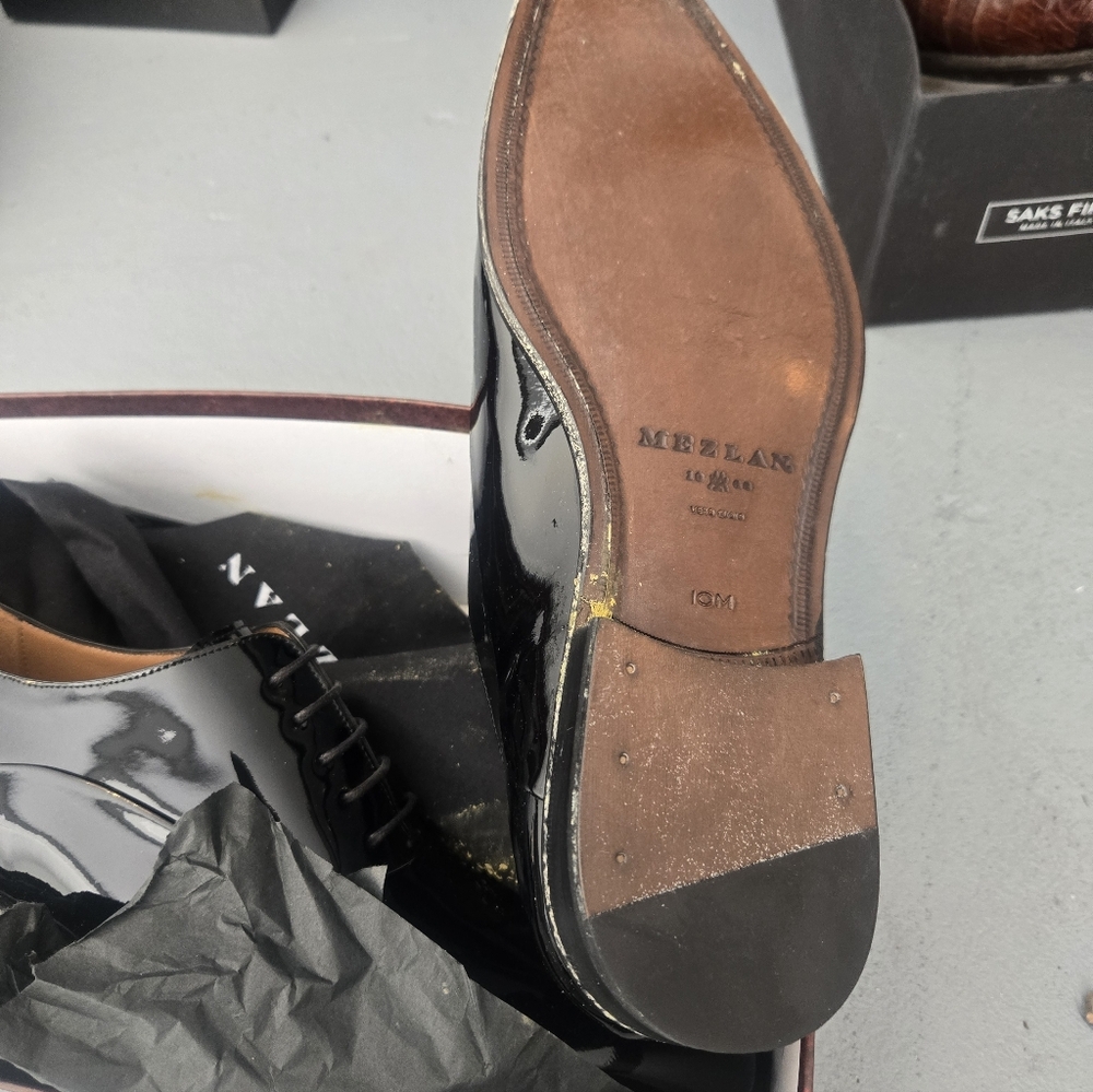 Mezlan Oxfords Shoe Patent Leather Formal Shoes Size 10 Hp🔥🔥 - Picture 4 of 5